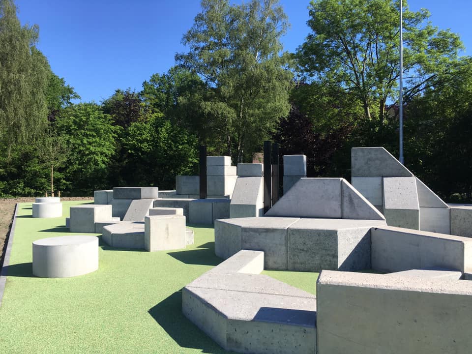 Outdoor parkour park